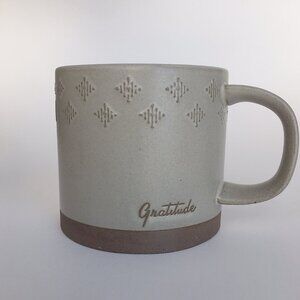 Hearth & Hand with Magnolia 13oz Stoneware Gratitude Mug in Warm Gray